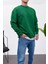 Basic Pamuk Yeşil Sweatshirt 2