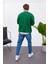 Basic Pamuk Yeşil Sweatshirt 3