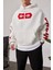 Cthdream Beyaz Kapüşonlu Sweatshirt 5