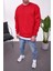 Basic Pamuk Kırmızı Sweatshirt 1