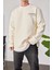 Arkası Yazılı Krem Sweatshirt 3