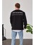 Arkası Yazılı Siyah Sweatshirt 3