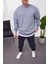 Basic Pamuk Gri Sweatshirt 1