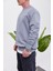 Basic Pamuk Gri Sweatshirt 2