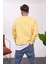 Basic Pamuk Sarı Sweatshirt 3