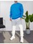 Basic Pamuk Mavi Sweatshirt 1