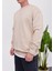 Basic Pamuk Krem Sweatshirt 1