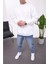 Basic Pamuk Beyaz Sweatshirt 1