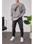 Represent Yazılı Gri Yıkamalı Sweatshirt 1