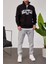 Seattle Yakası Fermuarlı Siyah Sweatshirt 3