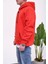 Ip Detaylı Basic Kapüşonlu Kırmızı Sweatshirt 2