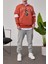 Salute Yakası Fermuarlı Kiremit Sweatshirt 4