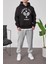Tennis Club Siyah Kapüşonlu Sweatshirt 1