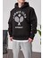 Tennis Club Siyah Kapüşonlu Sweatshirt 2