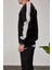 College Yakası Fermuarlı Siyah Sweatshirt 2