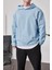 Pis Etek Kapüşonlu Bebe Mavisi Sweatshirt 4