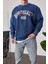 Northeast Yıkamalı Mavi Sweatshirt 2