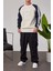E Harf Baskılı Krem Sweatshirt 5