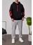 Cth Kolları Desenli Siyah Sweatshirt 3
