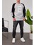 E Harf Baskılı Gri Sweatshirt 4