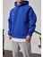 Cth Basic Mavi Kapüşonlu Sweatshirt 2