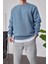 Basic Açık Mavi Şardonlu Sweatshirt 2