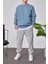 Basic Açık Mavi Şardonlu Sweatshirt 3