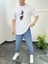 3059 Astronot Beyaz Tshirt 1