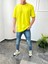 Düz Kesim Basic Sarı Tshirt 1