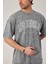 Los Angeles Yazılı Yıkamalı Gri Tshirt 2