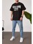 New York City Baskılı Siyah Tshirt 1