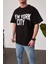 New York City Baskılı Siyah Tshirt 2
