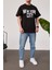 New York City Baskılı Siyah Tshirt 3