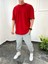 Oval Kesim Basic Kırmızı Tshirt 1