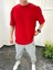 Oval Kesim Basic Kırmızı Tshirt 2