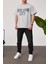 New York City Baskılı Gri Tshirt 3