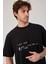 Karışık Yazılı Siyah Tshirt 4