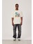 Sörfçü Iskelet Baskılı Krem Tshirt 1