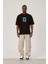 Önü Ağaç Baskılı Siyah Tshirt 1