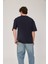 Lacivert Oversize Pis Kol Basic Tshirt 3