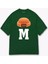 M Harf Baskılı Yeşil Tshirt 1