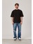 Siyah Oversize Pis Kol Basic Tshirt 1