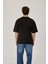 Siyah Oversize Pis Kol Basic Tshirt 3