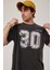 30 Rakam Baskılı Yıkamalı Füme Tshirt 2