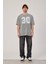 30 Rakam Baskılı Yıkamalı Gri Tshirt 1