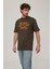 Work Shop Renkli Baskılı Haki Tshirt 2