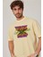 Work Shop Renkli Baskılı Sarı Tshirt 2