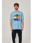 Cofe D'azur Resim Baskılı Mavi Tshirt 2