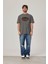 Harvestbro Renkli Yazılı Gri Tshirt 1