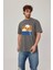 Cofe D'azur Resim Baskılı Gri Tshirt 2